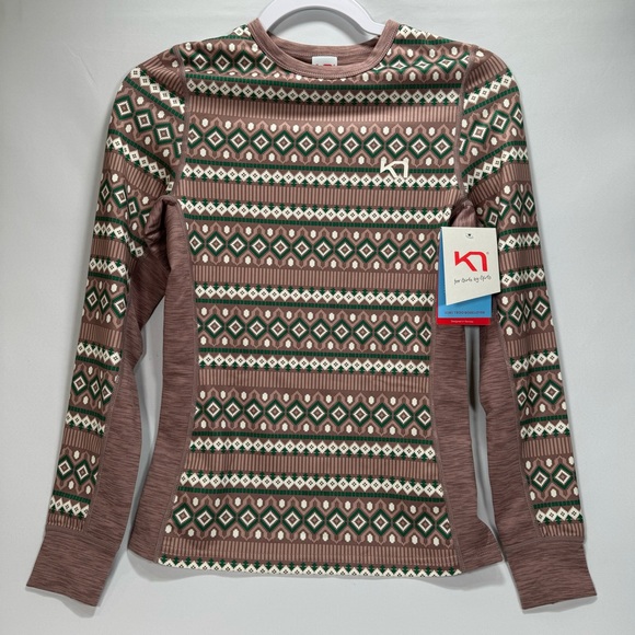 NWT New Kari Traa Women's Lune Long-Sleeve Top XS Stretchy Comfy Soft Baselayer - Picture 4 of 8